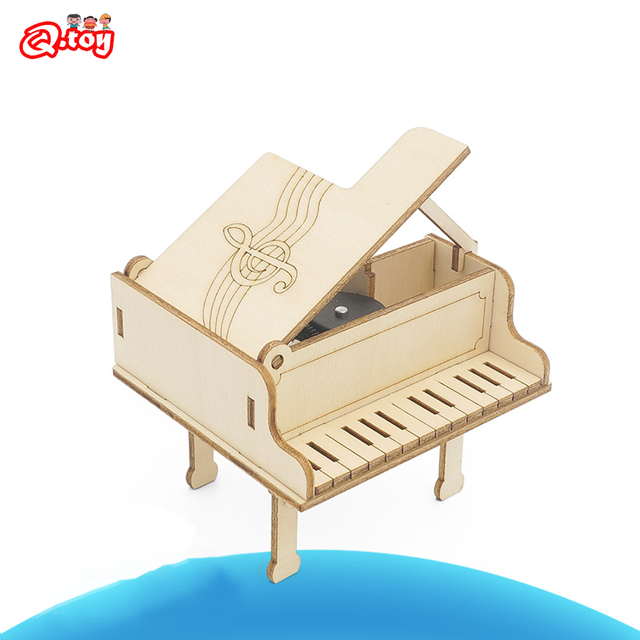 Diy piano caixa de música caule brinquedos tecnologia ciência experimental  kit ferramenta aprendizagem educação puzzle de madeira jogos para crianças  - AliExpress